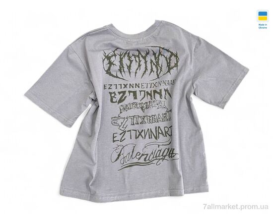 Футболка детская Лето 022 графіт (110р) (1 шт. р.сетка One size) "Mimicoo" недорого оптом от прямого поставщика, изображение 2 Фотография Футболка детская Лето 022 графіт (110р) (1 шт. р.сетка One size) "Mimicoo" недорого оптом от прямого поставщика, изображение 2