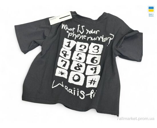 Футболка детская Лето 024 чорний (110р) (1 шт. р.сетка One size) "Mimicoo" недорого оптом от прямого поставщика, изображение 2 Фотография Футболка детская Лето 024 чорний (110р) (1 шт. р.сетка One size) "Mimicoo" недорого оптом от прямого поставщика, изображение 2
