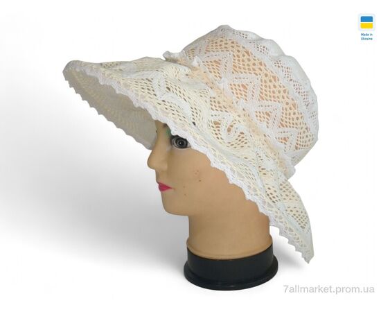 Капелюх жіночий Літо 0014 мереживо (5 шт. р.сітка56-62) "Mabi" недорого оптом від прямого постачальника Капелюх жіночий Літо 0014 мереживо (5 шт. р.сітка56-62) "Mabi" недорого оптом від прямого постачальника