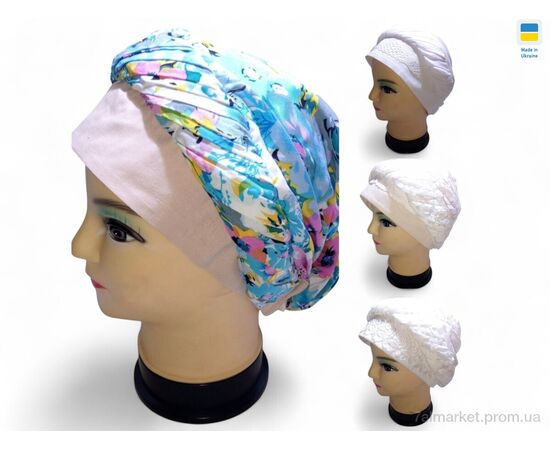 Чалма женская Лето 0059 mix (4 шт. р.сетка 56-62) "Mabi" недорого оптом от прямого поставщика Фотография Чалма женская Лето 0059 mix (4 шт. р.сетка 56-62) "Mabi" недорого оптом от прямого поставщика
