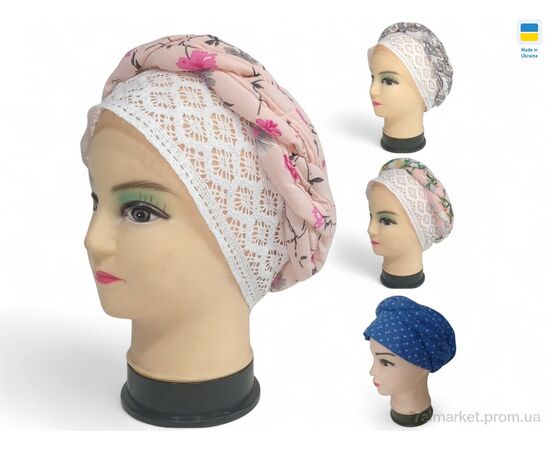 Чалма женская Лето 0060 mix (4 шт. р.сетка 56-62) "Mabi" недорого оптом от прямого поставщика Фотография Чалма женская Лето 0060 mix (4 шт. р.сетка 56-62) "Mabi" недорого оптом от прямого поставщика