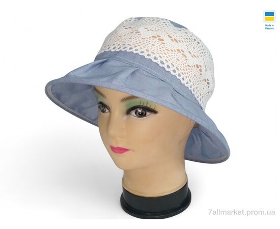 Шляпа женская Лето 0090 блакитний (5 шт. р.сетка 56-62) "Mabi" недорого оптом от прямого поставщика Фотография Шляпа женская Лето 0090 блакитний (5 шт. р.сетка 56-62) "Mabi" недорого оптом от прямого поставщика