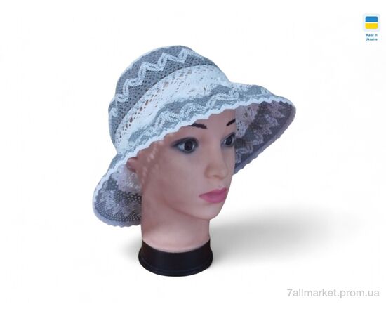 Шляпа женская Лето 0237 сірий (3 шт. р.сетка 56-62) "Mabi" недорого оптом от прямого поставщика Фотография Шляпа женская Лето 0237 сірий (3 шт. р.сетка 56-62) "Mabi" недорого оптом от прямого поставщика