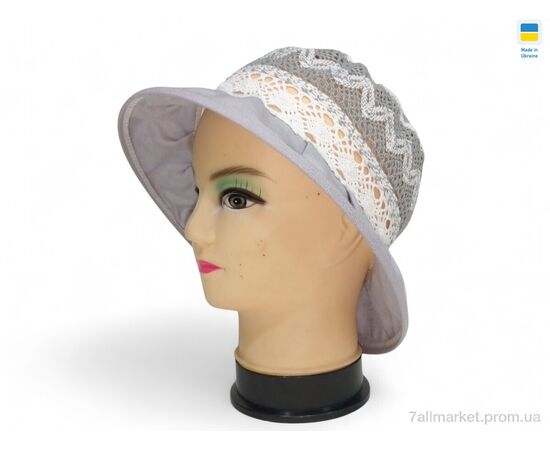 Шляпа женская Лето 0260 сірий (3 шт. р.сетка 56-62) "Mabi" недорого оптом от прямого поставщика Фотография Шляпа женская Лето 0260 сірий (3 шт. р.сетка 56-62) "Mabi" недорого оптом от прямого поставщика