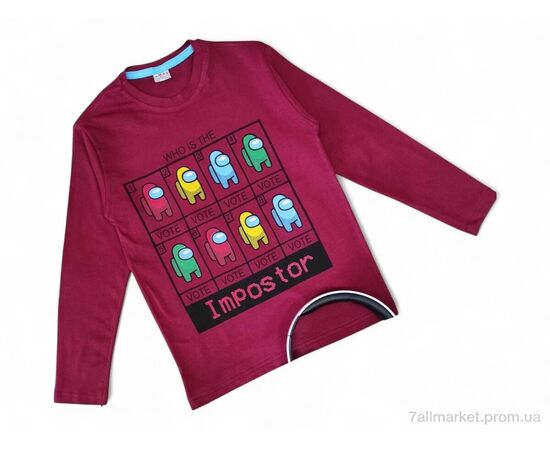 Батник дитячий Весна/осінь 4390 бордовий (4 шт. р.сітка7-10) "Kids-modnik" недорого оптом від прямого постачальника Батник дитячий Весна/осінь 4390 бордовий (4 шт. р.сітка7-10) "Kids-modnik" недорого оптом від прямого постачальника