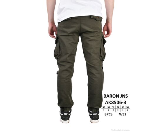 Чоловічі брюки Весна/осінь AK8506-3 (8 шт. р.сітка30-38) "Baron" недорого оптом від прямого постачальника, зображення 3 Чоловічі брюки Весна/осінь AK8506-3 (8 шт. р.сітка30-38) "Baron" недорого оптом від прямого постачальника, зображення 3