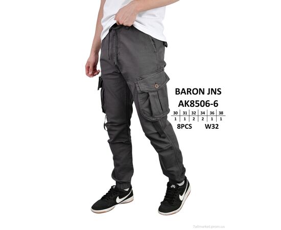 Чоловічі брюки Весна/осінь AK8506-6 (8 шт. р.сітка30-38) "Baron" недорого оптом від прямого постачальника, зображення 2 Чоловічі брюки Весна/осінь AK8506-6 (8 шт. р.сітка30-38) "Baron" недорого оптом від прямого постачальника, зображення 2