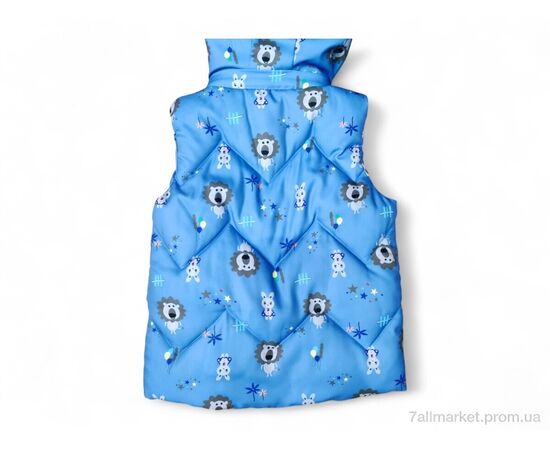 Жилетка дитяча Весна/осінь 907 блакитний (5 шт. р.сітка98-122) "Kids-modnik" недорого оптом від прямого постачальника, зображення 2