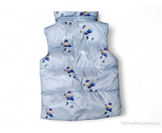 Жилетка дитяча Весна/осінь 902 св.сірий (5 шт. р.сітка98-122) "Kids-modnik" недорого оптом від прямого постачальника, зображення 2