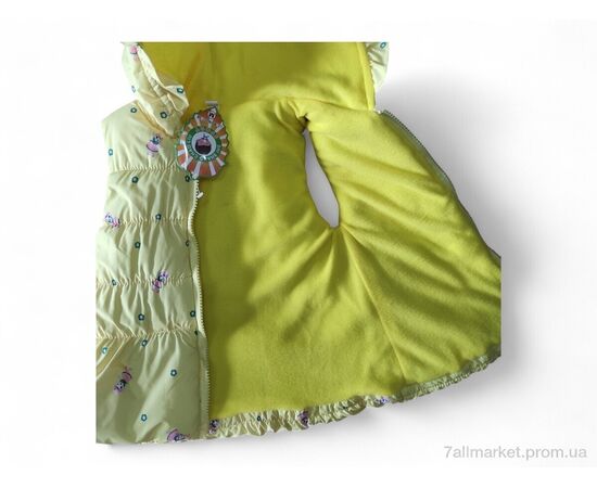 Жилетка дитяча Весна/осінь L08 жовтий (3 шт. р.сіткаL-2XL) "Kids-modnik" недорого оптом від прямого постачальника, зображення 3