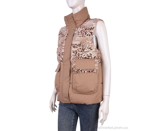 Жилетка женская Весна/осень M01 (11959) beige (4 шт. р.сетка M-2XL) "Obuvok" недорого оптом от прямого поставщика Фотография Жилетка женская Весна/осень M01 (11959) beige (4 шт. р.сетка M-2XL) "Obuvok" недорого оптом от прямого поставщика