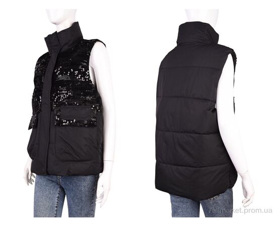 Жилетка женская Весна/осень M01 (11959) black (4 шт. р.сетка M-2XL) "Obuvok" недорого оптом от прямого поставщика, изображение 3 Фотография Жилетка женская Весна/осень M01 (11959) black (4 шт. р.сетка M-2XL) "Obuvok" недорого оптом от прямого поставщика, изображение 3