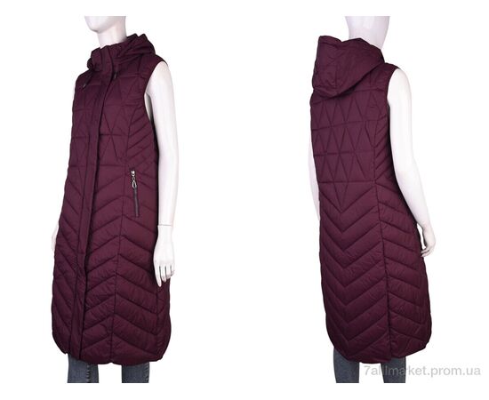 Жилетка жіноча Весна/осінь MC821 (11956) bordo (5 шт. р.сіткаXL-5XL) "Obuvok" недорого оптом від прямого постачальника, зображення 3 Жилетка жіноча Весна/осінь MC821 (11956) bordo (5 шт. р.сіткаXL-5XL) "Obuvok" недорого оптом від прямого постачальника, зображення 3