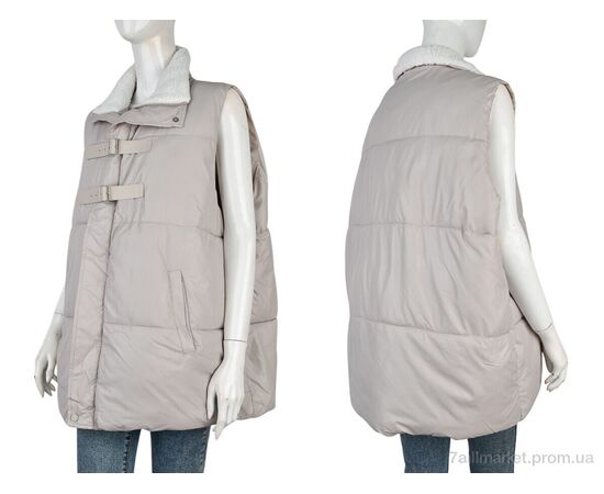 Жилетка жіноча Весна/осінь M618 (11962) beige (4 шт. р.сіткаM-2XL) "Obuvok" недорого оптом від прямого постачальника, зображення 3 Жилетка жіноча Весна/осінь M618 (11962) beige (4 шт. р.сіткаM-2XL) "Obuvok" недорого оптом від прямого постачальника, зображення 3