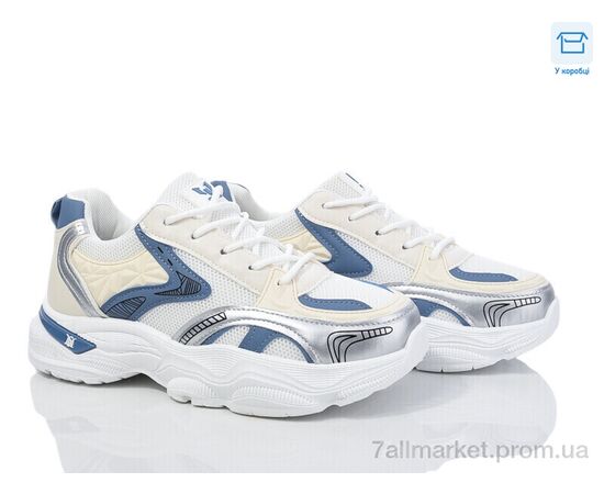 Кросівки жіночі модні Весна/осінь M4 white-blue (8 пар р.37-41) "Синдикат взуття" недорого оптом від прямого постачальника Кросівки жіночі модні Весна/осінь M4 white-blue (8 пар р.37-41) "Синдикат взуття" недорого оптом від прямого постачальника