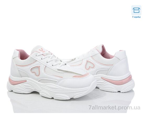 Кросівки жіночі модні Весна/осінь M5 white-pink (8 пар р.37-41) "Синдикат взуття" недорого оптом від прямого постачальника Кросівки жіночі модні Весна/осінь M5 white-pink (8 пар р.37-41) "Синдикат взуття" недорого оптом від прямого постачальника