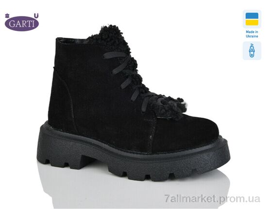 Ботинки женские стильные зима 6971 чорний замш хутро (6 пар р.36-40) "Garti" недорого оптом от прямого поставщика Фотография Ботинки женские стильные зима 6971 чорний замш хутро (6 пар р.36-40) "Garti" недорого оптом от прямого поставщика