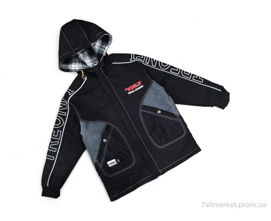 Куртка дитяча Весна/осінь 2120 чорна з жовтим (4 шт. р.сітка12-15) "Kids-modnik" недорого оптом від прямого постачальника Куртка дитяча Весна/осінь 2120 чорна з жовтим (4 шт. р.сітка12-15) "Kids-modnik" недорого оптом від прямого постачальника