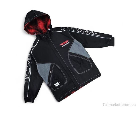 Куртка дитяча Весна/осінь 2120 чорна з червоним (4 шт. р.сітка12-15) "Kids-modnik" недорого оптом від прямого постачальника Куртка дитяча Весна/осінь 2120 чорна з червоним (4 шт. р.сітка12-15) "Kids-modnik" недорого оптом від прямого постачальника