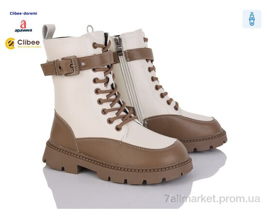 Ботинки детские удобные зима B6207 beige (8 пар р.31-36) "Clibee-Doremi" недорого оптом от прямого поставщика Фотография Ботинки детские удобные зима B6207 beige (8 пар р.31-36) "Clibee-Doremi" недорого оптом от прямого поставщика