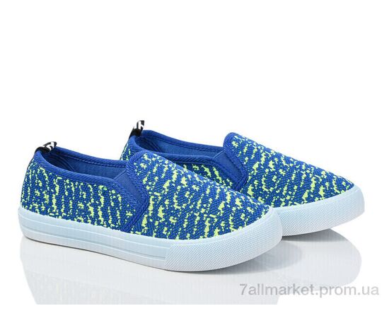 Слипоны детские без шнурков Весна/осень WH05 синьо-салатовий (6 пар р.31-36) "Waldem" недорого оптом от прямого поставщика Фотография Слипоны детские без шнурков Весна/осень WH05 синьо-салатовий (6 пар р.31-36) "Waldem" недорого оптом от прямого поставщика