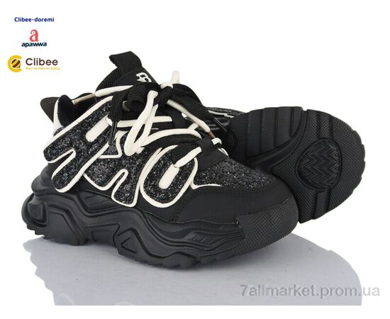 Кроссовки детские модные Весна/осень AS6557 black фліс (7 пар р.31-37) "Clibee-Doremi" недорого оптом от прямого поставщика Фотография Кроссовки детские модные Весна/осень AS6557 black фліс (7 пар р.31-37) "Clibee-Doremi" недорого оптом от прямого поставщика