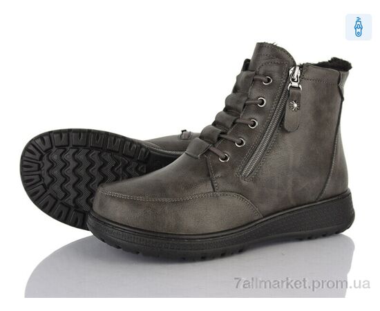 Ботинки женские стильные зима 60922 grey (8 пар р.37-42) "Baolikang" недорого оптом от прямого поставщика Фотография Ботинки женские стильные зима 60922 grey (8 пар р.37-42) "Baolikang" недорого оптом от прямого поставщика