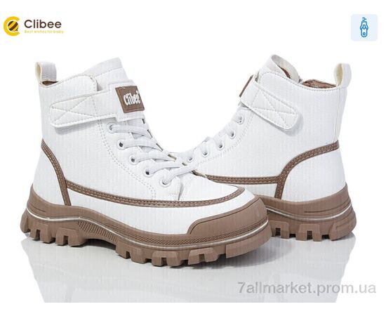 Черевики дитячі зручні Весна/осінь GC66 white-hkaki (6 пар р.32-37) "Clibee" недорого оптом від прямого постачальника Черевики дитячі зручні Весна/осінь GC66 white-hkaki (6 пар р.32-37) "Clibee" недорого оптом від прямого постачальника