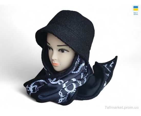 Шляпа женская Зима 0465 black (4 шт. р.сетка One size) "Mabi" недорого оптом от прямого поставщика Фотография Шляпа женская Зима 0465 black (4 шт. р.сетка One size) "Mabi" недорого оптом от прямого поставщика