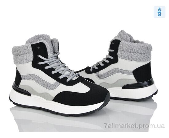 Ботинки женские стильные зима 8712 grey-black (8 пар р.36-41) "Baolikang" недорого оптом от прямого поставщика Фотография Ботинки женские стильные зима 8712 grey-black (8 пар р.36-41) "Baolikang" недорого оптом от прямого поставщика