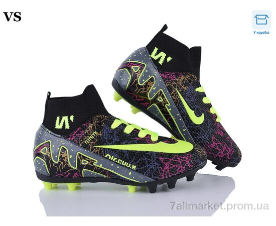 Футбольне взуття дитячі Весна/осінь Walked crampon N045 black (8 пар р.31-35) "VS" недорого оптом від прямого постачальника Футбольне взуття дитячі Весна/осінь Walked crampon N045 black (8 пар р.31-35) "VS" недорого оптом від прямого постачальника