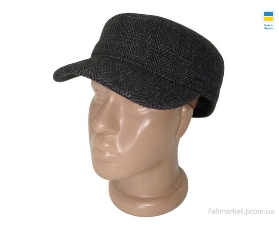 Кепка для чоловіків Зима 0483 графіт (5 шт. р.сітка56-60) "Mabi" недорого оптом від прямого постачальника Кепка для чоловіків Зима 0483 графіт (5 шт. р.сітка56-60) "Mabi" недорого оптом від прямого постачальника