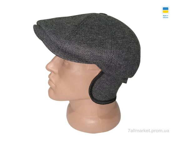Кепка для чоловіків Зима 0488 сірий (5 шт. р.сітка56-60) "Mabi" недорого оптом від прямого постачальника Кепка для чоловіків Зима 0488 сірий (5 шт. р.сітка56-60) "Mabi" недорого оптом від прямого постачальника
