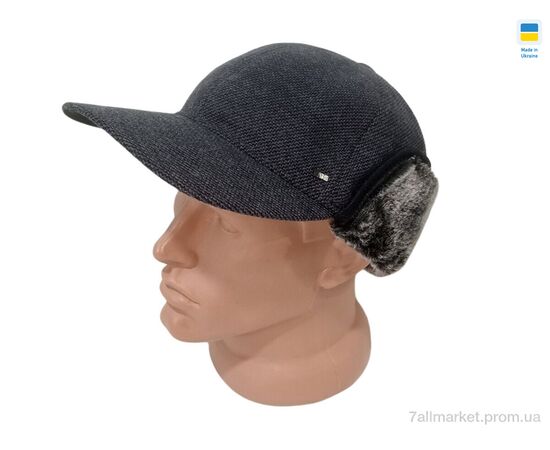 Кепка для мужчин Зима 0495 бейсболка вуха зимовий хутро графіт (3 шт. р.сетка M-XL) "Mabi" недорого оптом от прямого поставщика Фотография Кепка для мужчин Зима 0495 бейсболка вуха зимовий хутро графіт (3 шт. р.сетка M-XL) "Mabi" недорого оптом от прямого поставщика