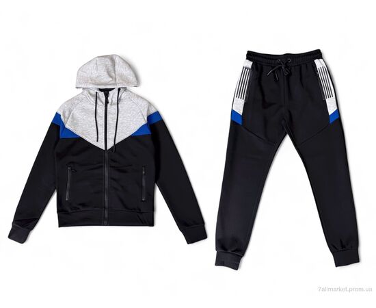 Спортивный костюм мужской Зима A135 black-grey (5 шт. р.сетка M-3XL) "Audsa" недорого оптом от прямого поставщика Фотография Спортивный костюм мужской Зима A135 black-grey (5 шт. р.сетка M-3XL) "Audsa" недорого оптом от прямого поставщика