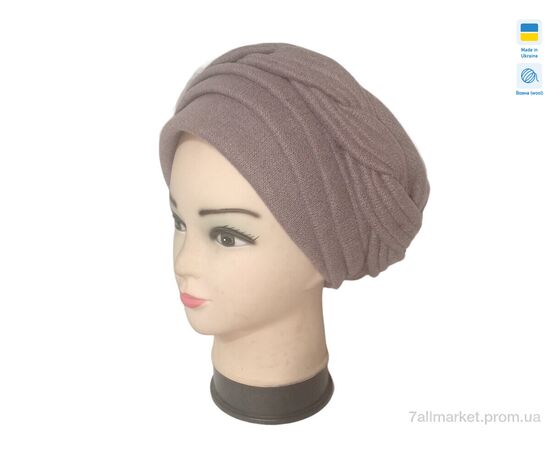 Чалма жіноча Зима 0531 чалма Олена пудра (4 шт. р.сітка56-62) "Mabi" недорого оптом від прямого постачальника Чалма жіноча Зима 0531 чалма Олена пудра (4 шт. р.сітка56-62) "Mabi" недорого оптом від прямого постачальника