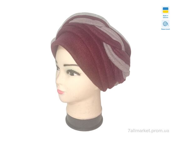 Чалма жіноча Зима 0534 чалма Олена бордо-беж (4 шт. р.сітка56-62) "Mabi" недорого оптом від прямого постачальника Чалма жіноча Зима 0534 чалма Олена бордо-беж (4 шт. р.сітка56-62) "Mabi" недорого оптом від прямого постачальника