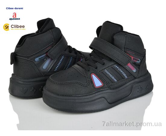 Ботинки детские удобные Весна/осень T6546 black (6 пар р.26-31) "Clibee-Doremi" недорого оптом от прямого поставщика Фотография Ботинки детские удобные Весна/осень T6546 black (6 пар р.26-31) "Clibee-Doremi" недорого оптом от прямого поставщика