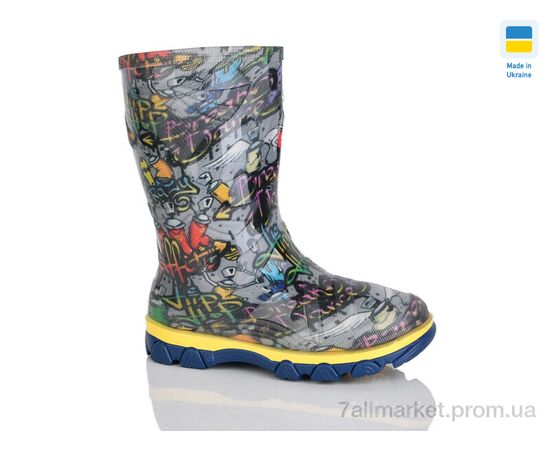 Резиновая обувь детская Весна/осень N001-2 сірий (11 пар р.25-35) "Lot Shoes" недорого оптом от прямого поставщика Фотография Резиновая обувь детская Весна/осень N001-2 сірий (11 пар р.25-35) "Lot Shoes" недорого оптом от прямого поставщика