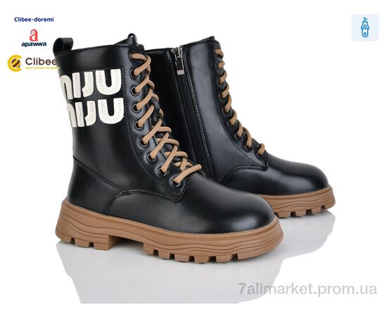 Ботинки детские удобные зима C6229 black (8 пар р.31-36) "Clibee-Doremi" недорого оптом от прямого поставщика Фотография Ботинки детские удобные зима C6229 black (8 пар р.31-36) "Clibee-Doremi" недорого оптом от прямого поставщика