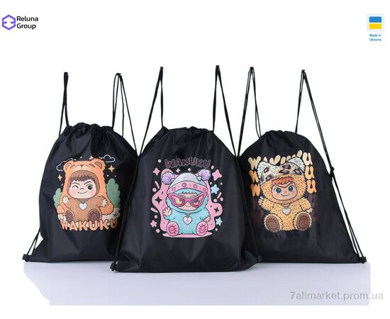 Рюкзак-мешок детский Весна/осень 9051-1 mix (5 шт. р.сетка ) "Reluna Group" недорого оптом от прямого поставщика Фотография Рюкзак-мешок детский Весна/осень 9051-1 mix (5 шт. р.сетка ) "Reluna Group" недорого оптом от прямого поставщика