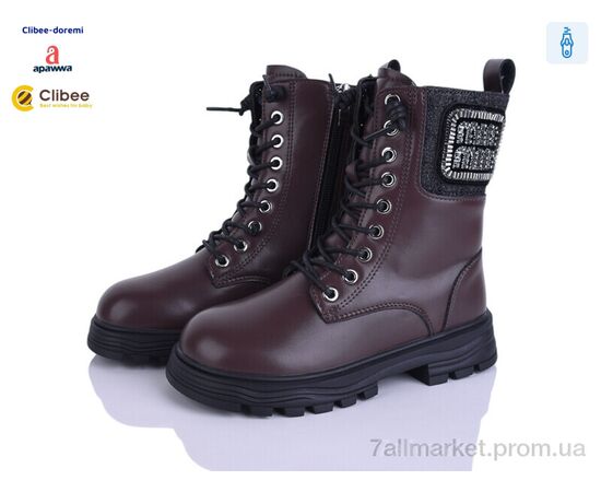 Ботинки детские удобные зима C6205 brown (8 пар р.31-36) "Clibee-Doremi" недорого оптом от прямого поставщика Фотография Ботинки детские удобные зима C6205 brown (8 пар р.31-36) "Clibee-Doremi" недорого оптом от прямого поставщика