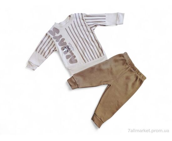 Дитяча піжама Весна/осінь 35602 коричневий реглан-штани (4 шт. р.сітка6-24) "Kids-modnik" недорого оптом від прямого постачальника Дитяча піжама Весна/осінь 35602 коричневий реглан-штани (4 шт. р.сітка6-24) "Kids-modnik" недорого оптом від прямого постачальника