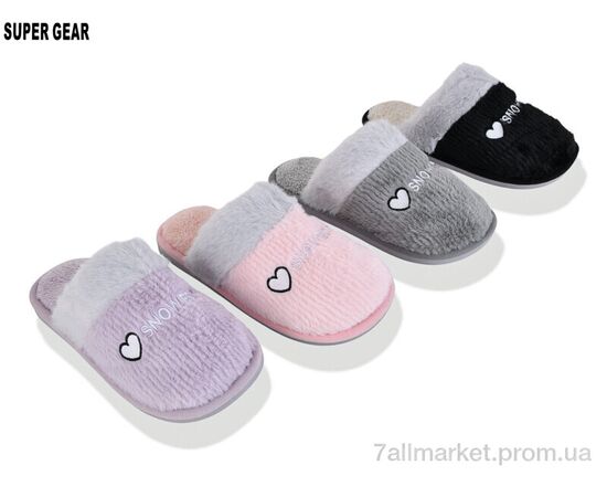 Тапки женские для дома зима 7820 mix (12 пар р.36-41) "Super Gear" недорого оптом от прямого поставщика Фотография Тапки женские для дома зима 7820 mix (12 пар р.36-41) "Super Gear" недорого оптом от прямого поставщика