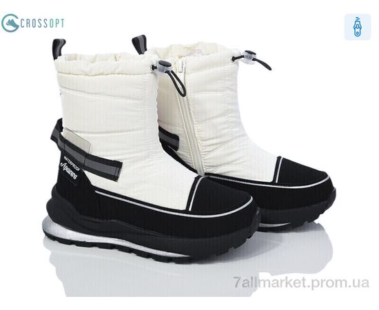 Дутики детские утепленные зима TJ1013P-1  white (8 пар р.32-37) "CROSSOPT" недорого оптом от прямого поставщика Фотография Дутики детские утепленные зима TJ1013P-1  white (8 пар р.32-37) "CROSSOPT" недорого оптом от прямого поставщика