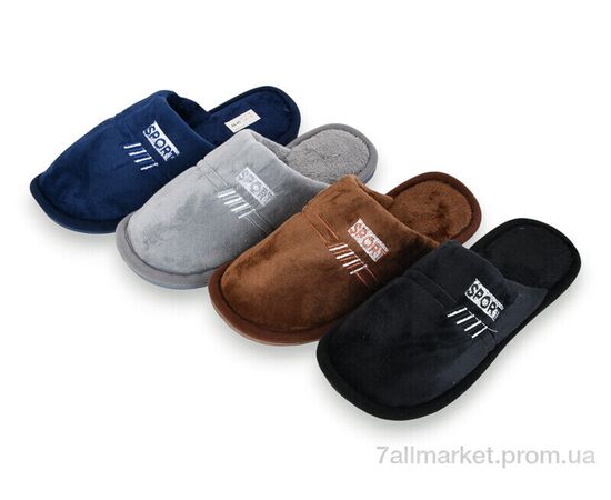 Тапки чоловічі домашні Весна/осінь WF6049 mix (12 пар р.40-45) "Alex" недорого оптом від прямого постачальника Тапки чоловічі домашні Весна/осінь WF6049 mix (12 пар р.40-45) "Alex" недорого оптом від прямого постачальника