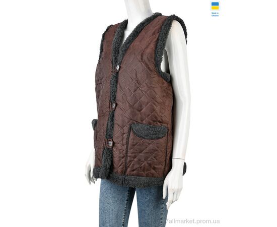 Жилетка жіноча Зима Жилетка коричнево-сірий (8 шт. р.сітка48-62) "LiBang" недорого оптом від прямого постачальника Жилетка жіноча Зима Жилетка коричнево-сірий (8 шт. р.сітка48-62) "LiBang" недорого оптом від прямого постачальника