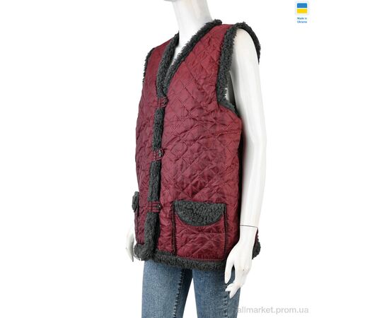 Жилетка жіноча Зима Жилетка бордово-сірий (8 шт. р.сітка48-62) "LiBang" недорого оптом від прямого постачальника Жилетка жіноча Зима Жилетка бордово-сірий (8 шт. р.сітка48-62) "LiBang" недорого оптом від прямого постачальника