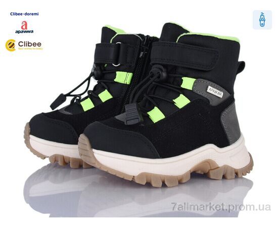 Ботинки детские удобные зима I3620 black-green (8 пар р.23-28) "Clibee-Doremi" недорого оптом от прямого поставщика Фотография Ботинки детские удобные зима I3620 black-green (8 пар р.23-28) "Clibee-Doremi" недорого оптом от прямого поставщика