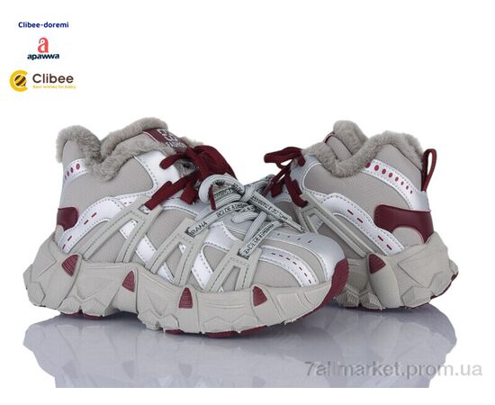 Кроссовки детские модные зима A872161 grey фліс (6 пар р.32-37) "Clibee-Doremi" недорого оптом от прямого поставщика Фотография Кроссовки детские модные зима A872161 grey фліс (6 пар р.32-37) "Clibee-Doremi" недорого оптом от прямого поставщика